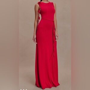 Elegant Red Sleeveless Dress